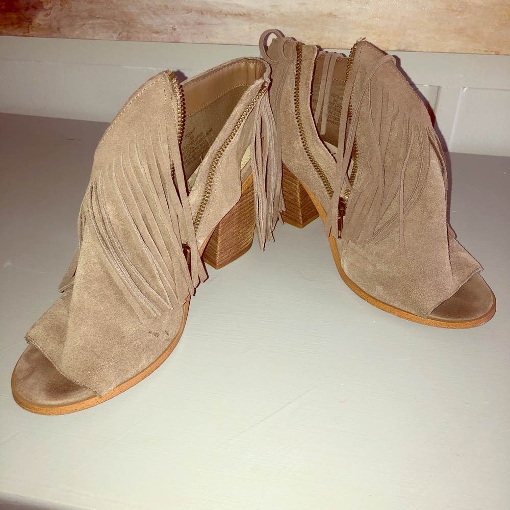 Fringe booties.